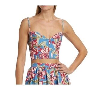 Polo Ralph Lauren Size 18 Floral Cotton Bustier Top New With Tags Spring